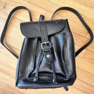 PATRICIA NASH BLACK ITALIAN LEATHER BACKPACK
